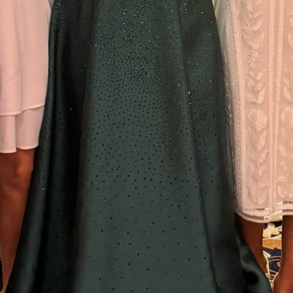 Sherri Hill Sparkling Green Prom Dress - Picture 2 of 2